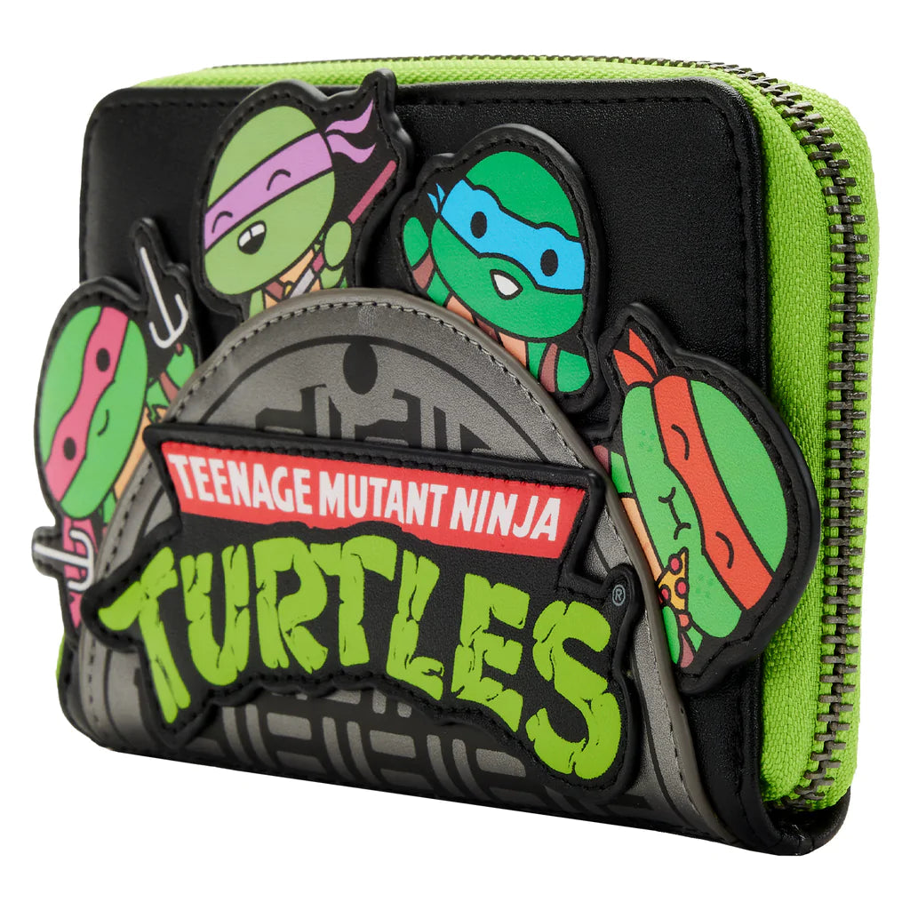 Teenage Mutant Ninja Turtles Sewer Cap Zip Around Wallet D409