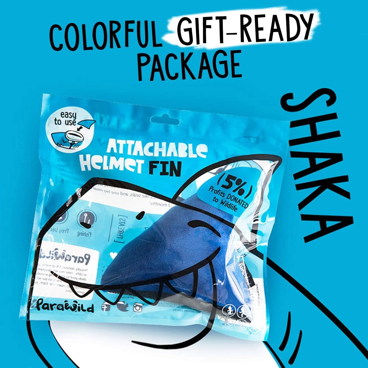 Shark Helmet Accessories with Sticky Hook & Loop Fastener Adhesive, Fin/Ears/Mohawk/Covers Y69964
