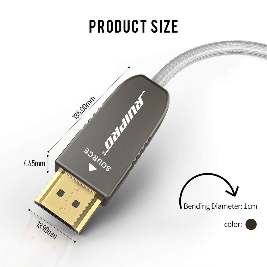 HDMI Ultra Thin Fiber Optic Cable 6ft 4K 60Hz HDMI 2.0b High Speed 18Gbps Pack of 2 E67908