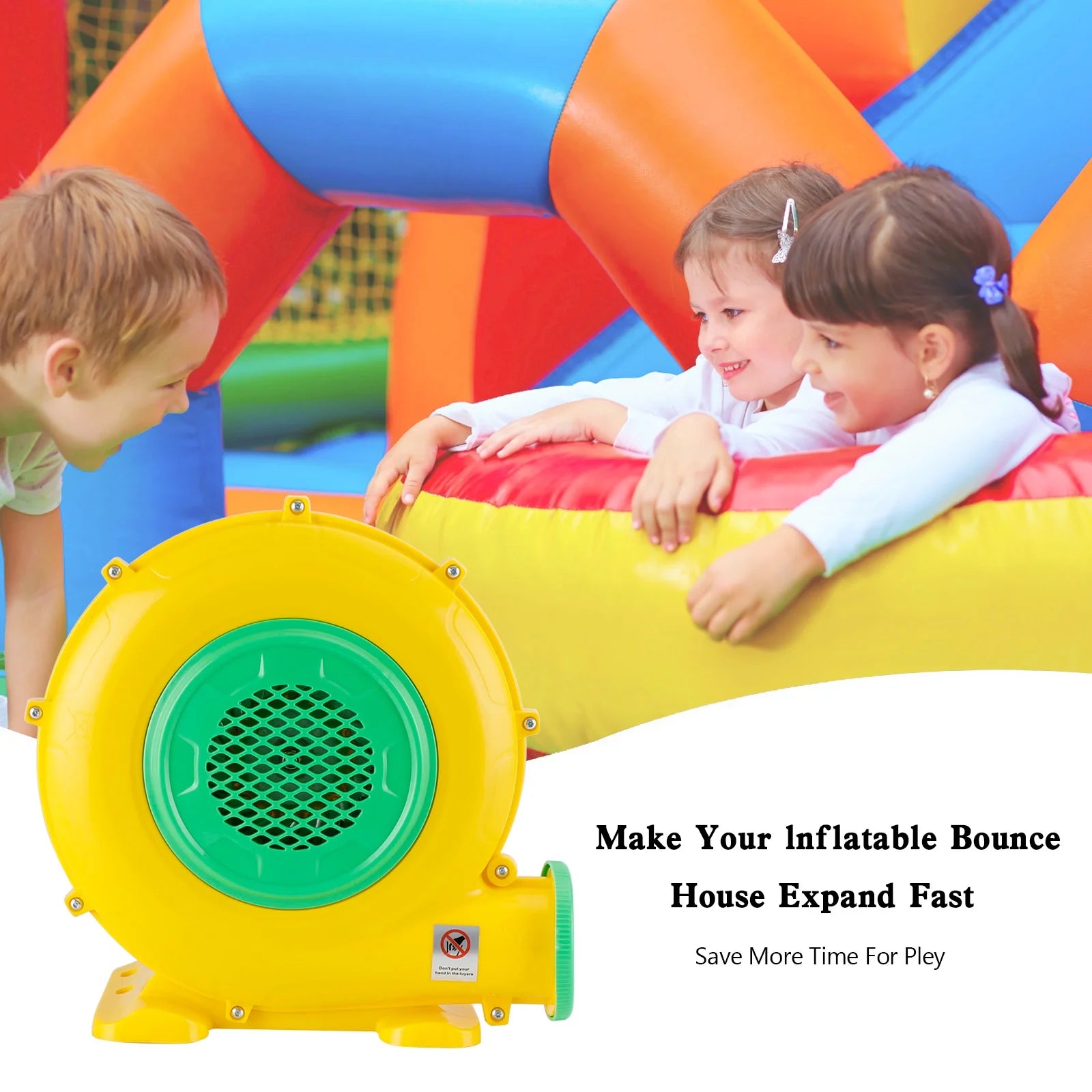 950 Watt Inflatable Bounce House Water Slide Air Pump Blower Fan J1453