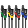 25ft 4 Pack XLR Microphone Cables Z99408