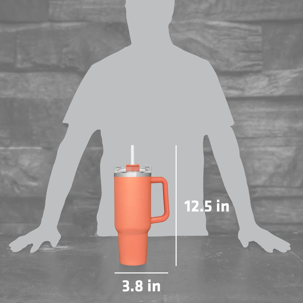 Reusable Insulated Tumbler with Straw and Lid Q28557