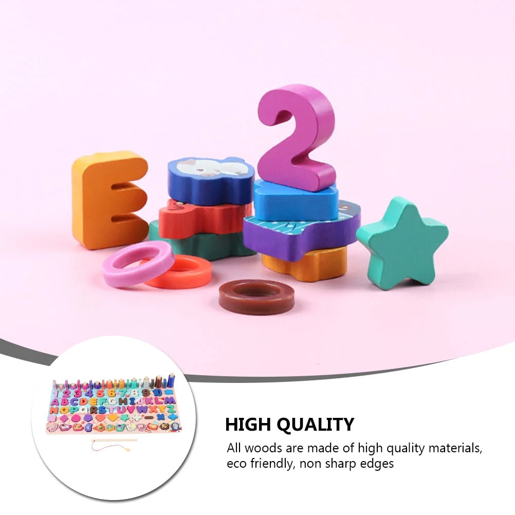 Wooden Magnetic Fishing Toy Game O938805