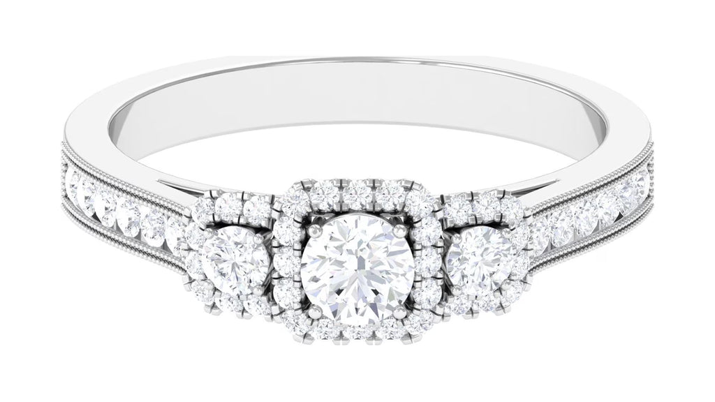 Zircon Engagement Ring 925 Sterling Silver U53399