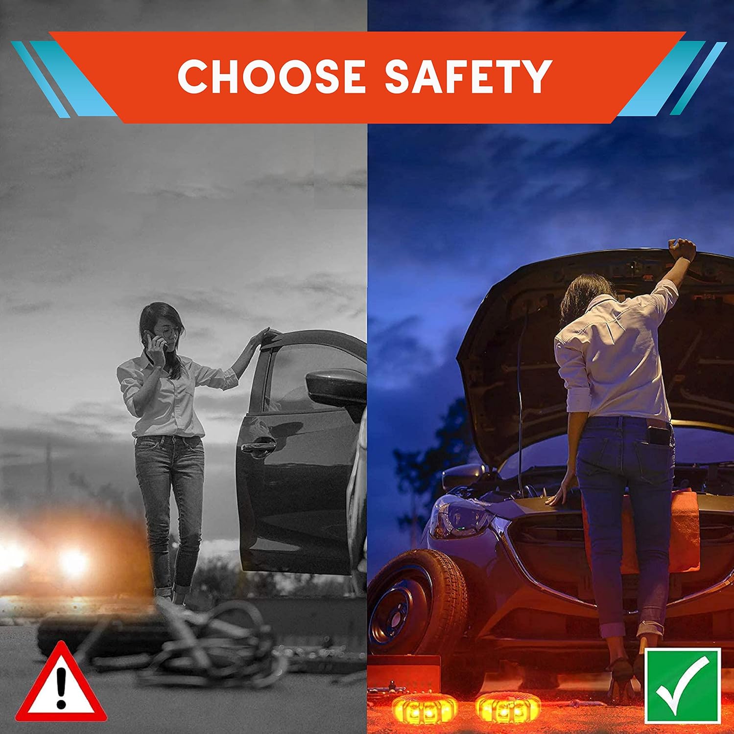 12-Pack LED Emergency Safety Flares U1202