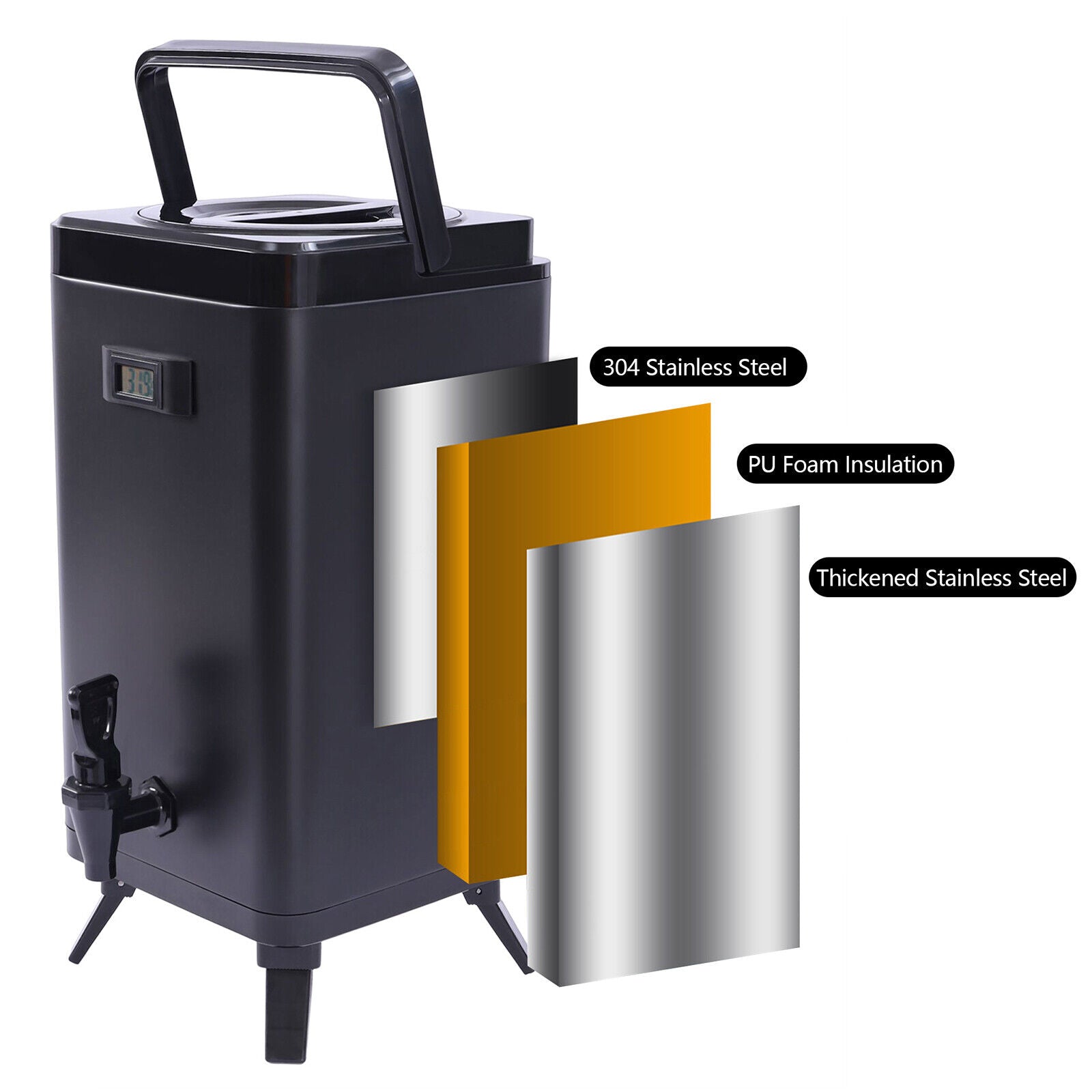 12L Insulated Stainless Steel Beverage Dispenser F487205