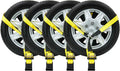 4 Pack 2 x 10' Car Tie Down Ratchet Strap with Flat Hook C2936