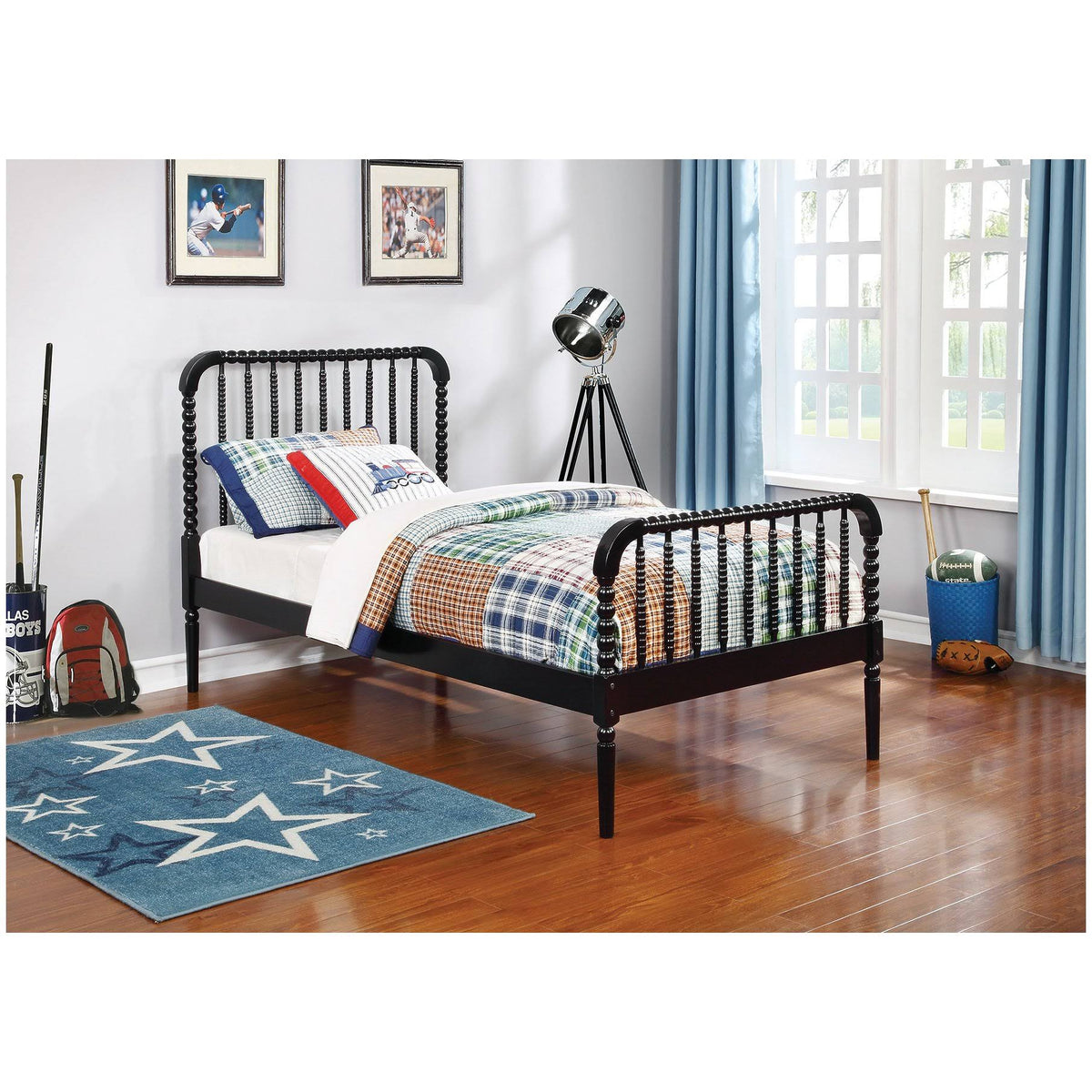 Twin Bed Black M256