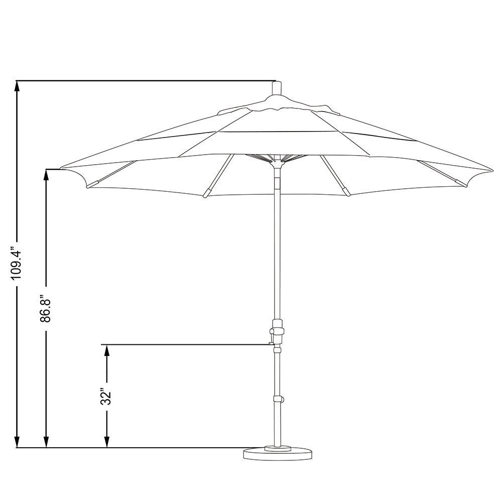Sunset Market Umbrella with Collar Tilt S97864