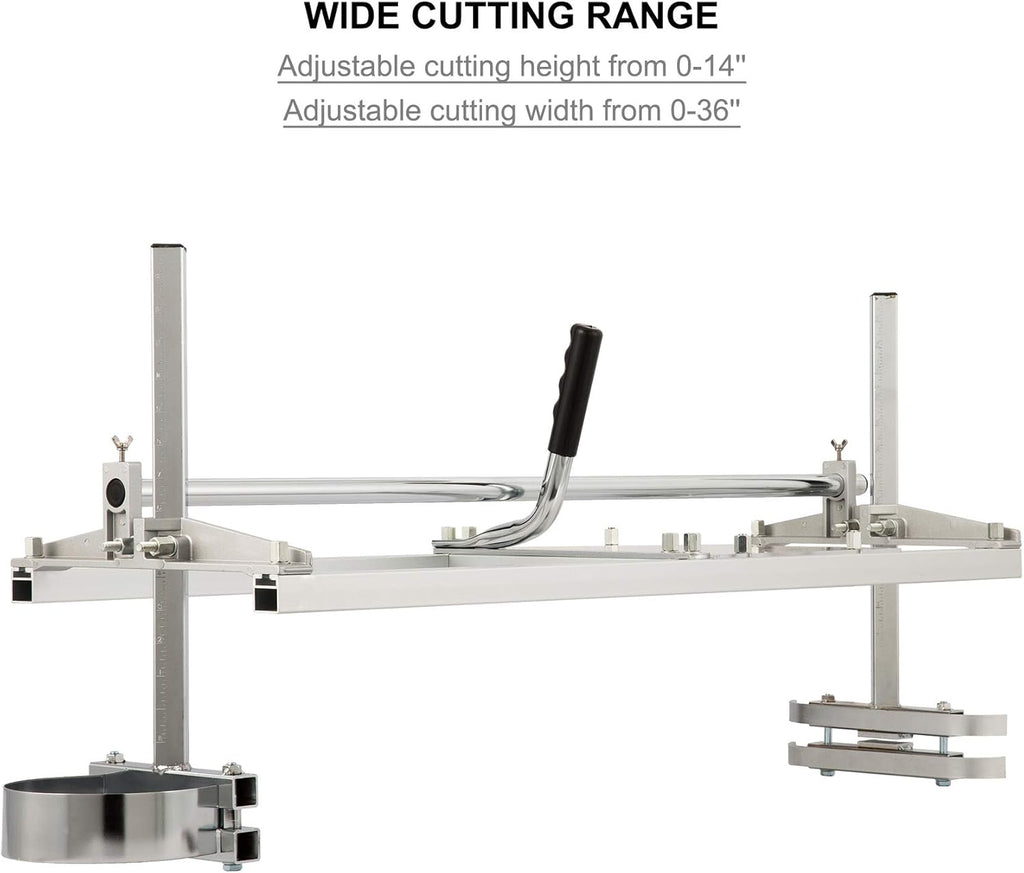 Portable Chainsaw Mill Aluminum Steel Guide Bar Wood Lumber Cutting Sawmill E999063