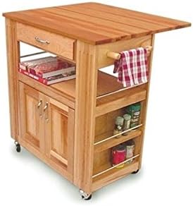 Natural Butcher Block Cart W56350