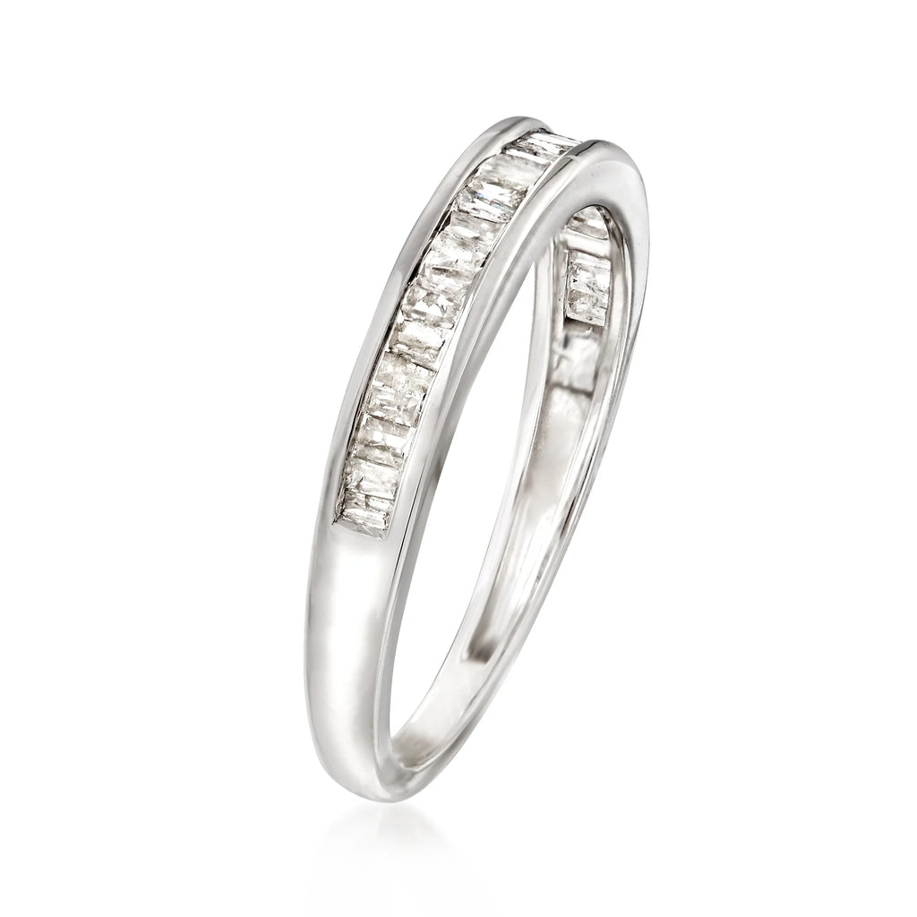 Baguette Diamond Ring in Sterling Silver T328