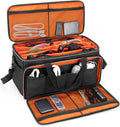 Large Travel DJ Cable File Bag with Inner Detachable Divider and Padded Compartment for 15.6” Laptop P82982