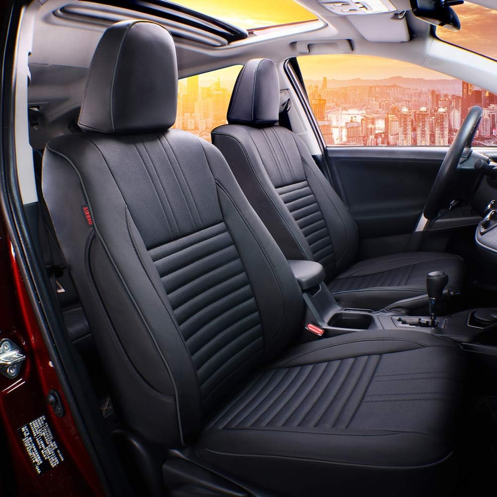 Custom Fit Full Set Car Seat Covers Leatherette Beige J822149