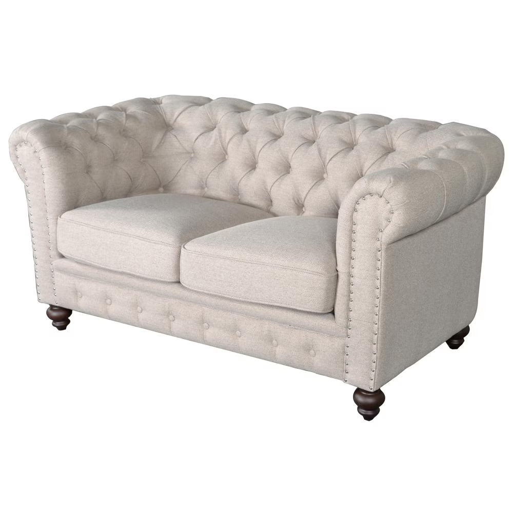 Dark Linen Loveseat P22421