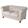 Dark Linen Loveseat P22421