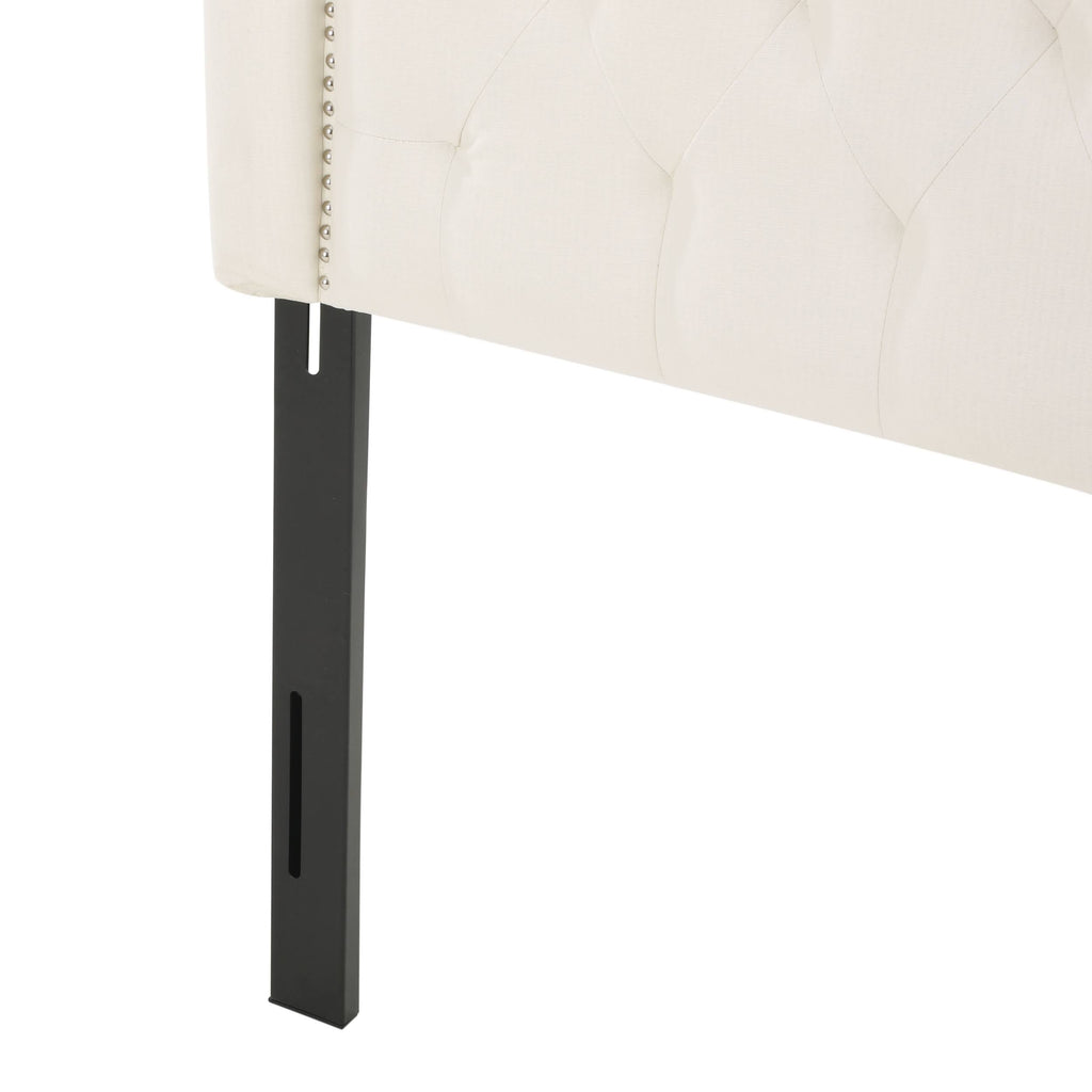 Ivory Fabric Queen/Full Headboard C361051