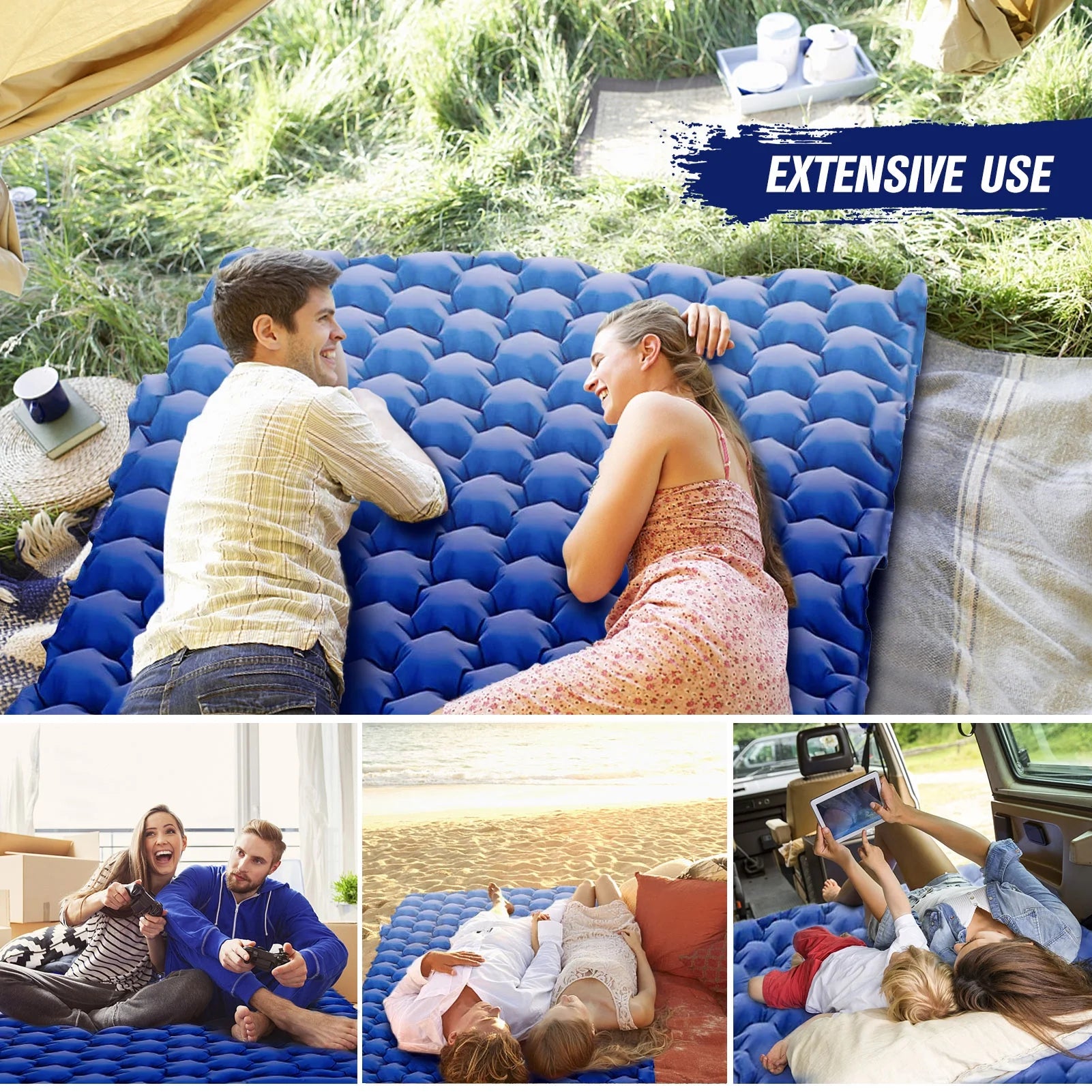 2 Person Waterproof Camping Mat with Air Pillow I782