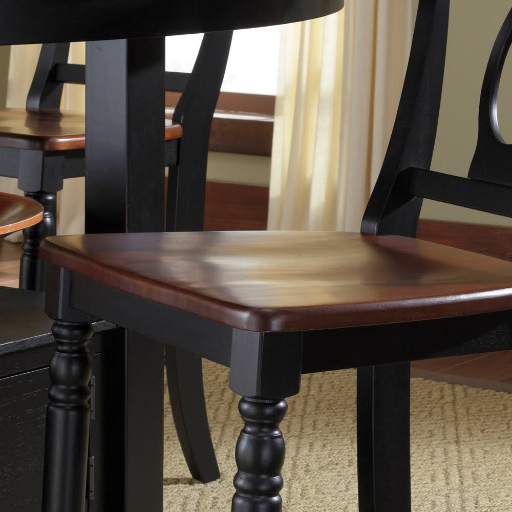 Oak-Black Side Chair, Set of 2 I9834