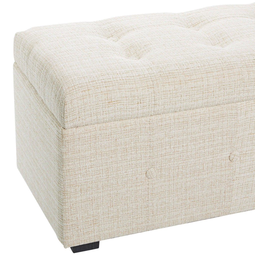 Beige Wood Traditional Storage Bench, Set of 3 B778
