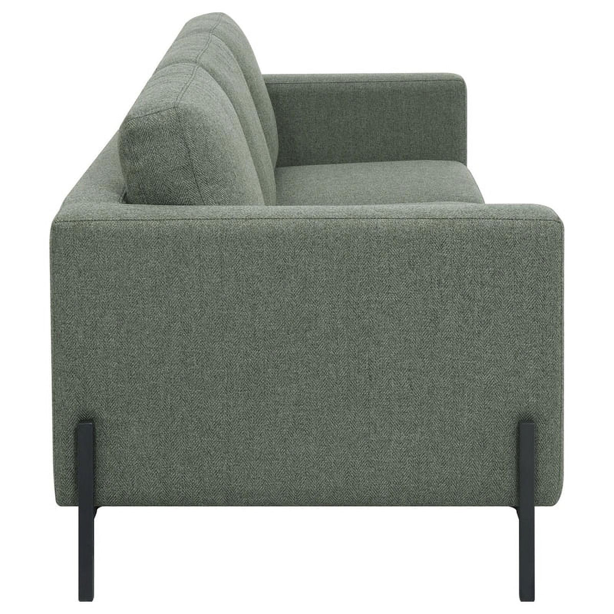 Sage Upholstered Fabric Sofa with Track Arms I3378