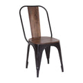 Industrial Iron Mango Wood Side Dining Chairs (Set of 2) Brown P11658