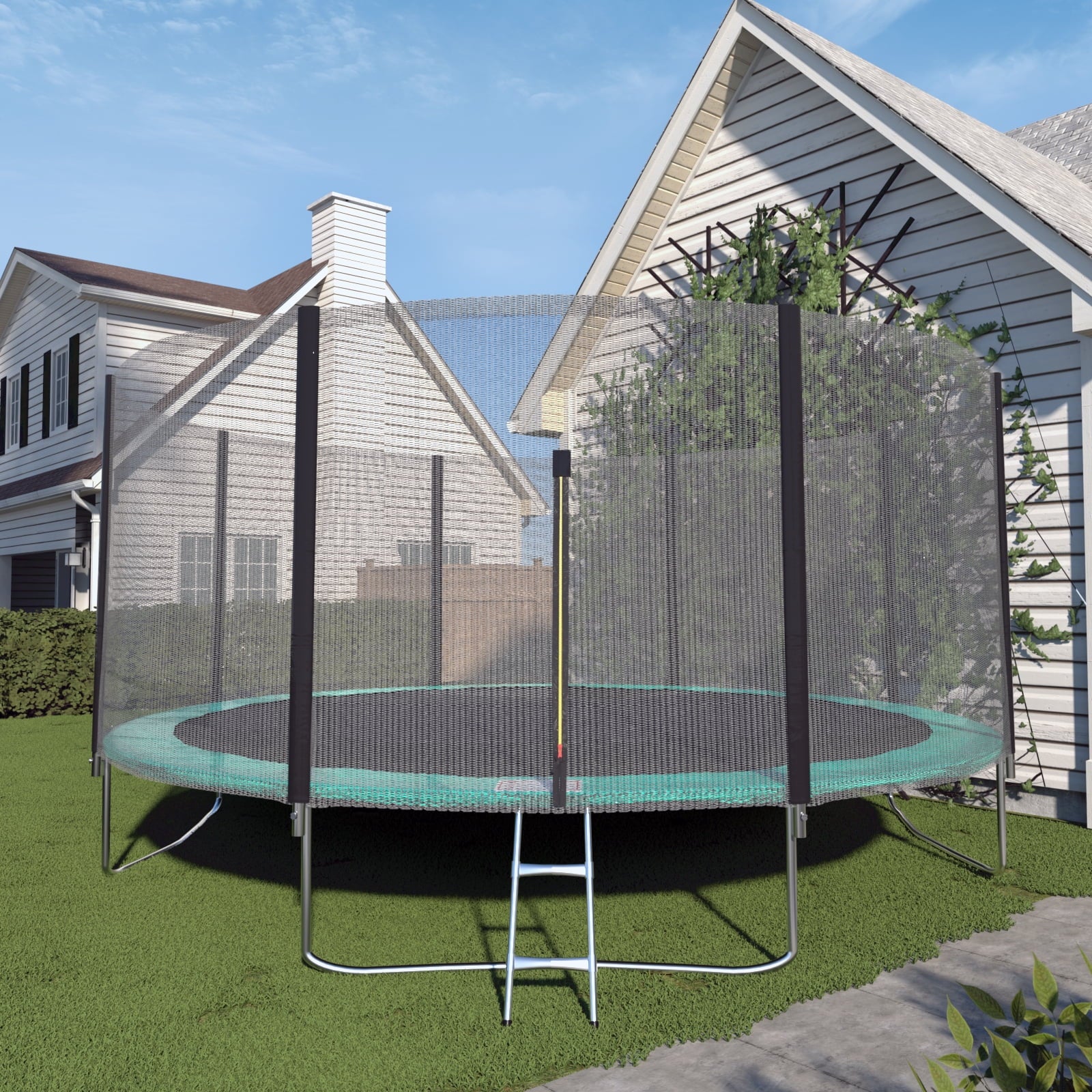16 FT Trampoline with Safety Enclosure Net and Ladder P4105