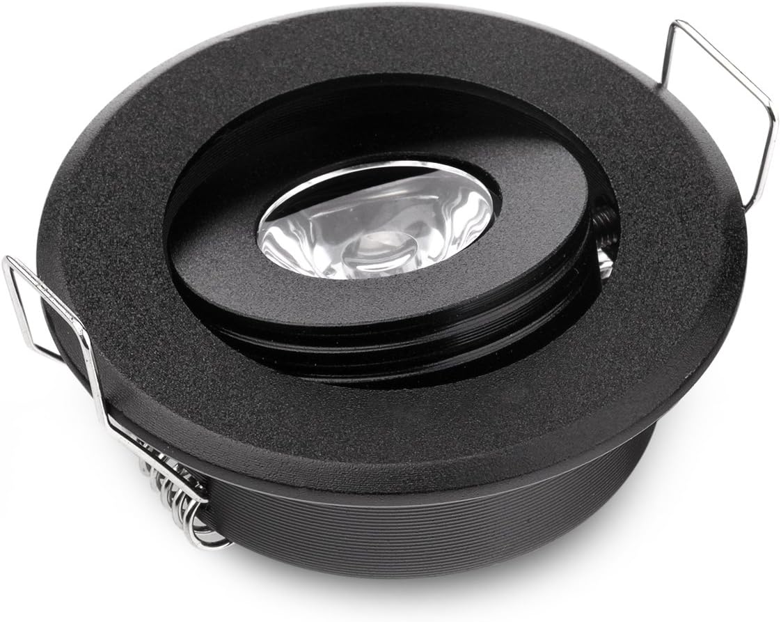 Pack of 10 Mini 3W LED Spot Light Black Recessed Ceiling Light D3690