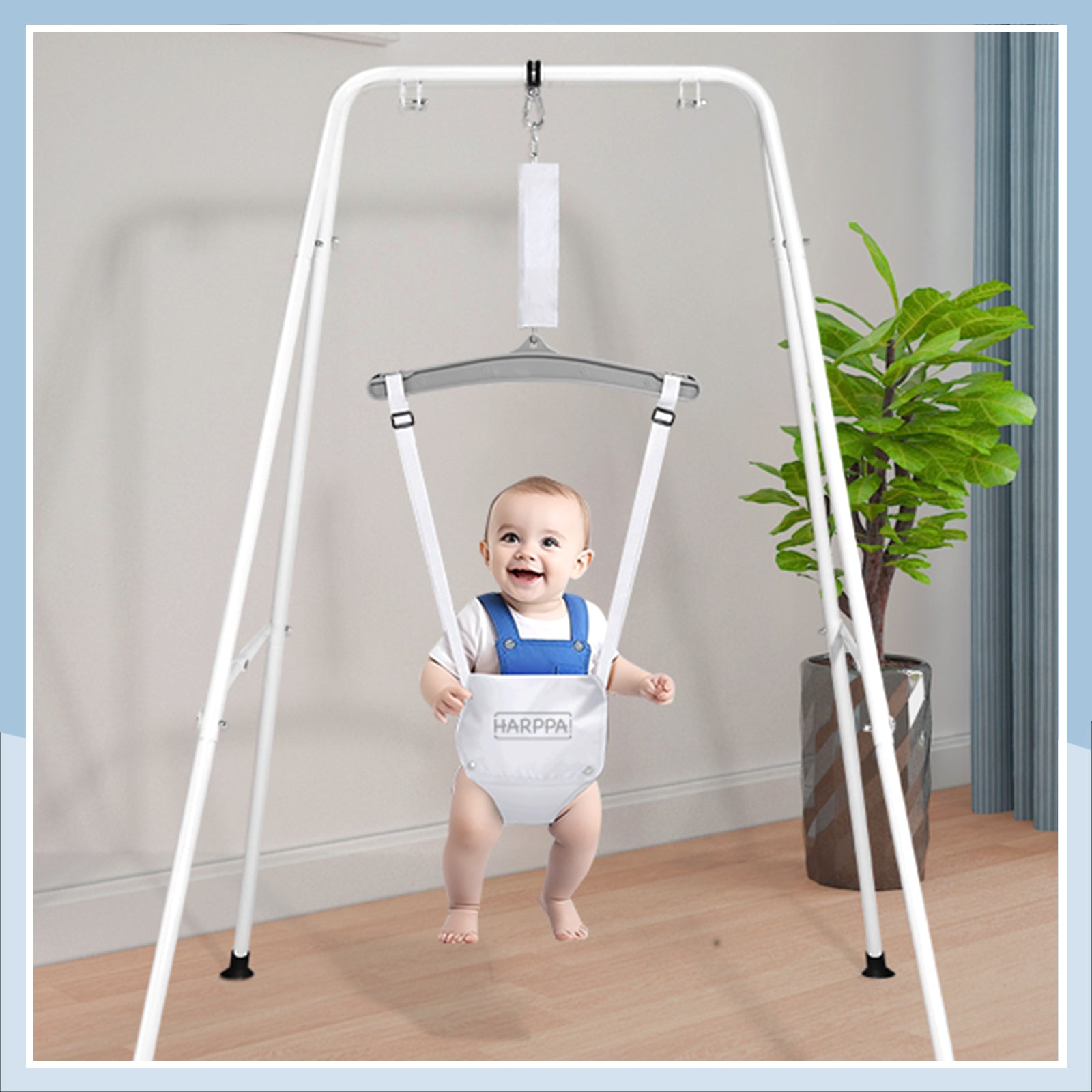 White Foldable Toddler Swing Set E120