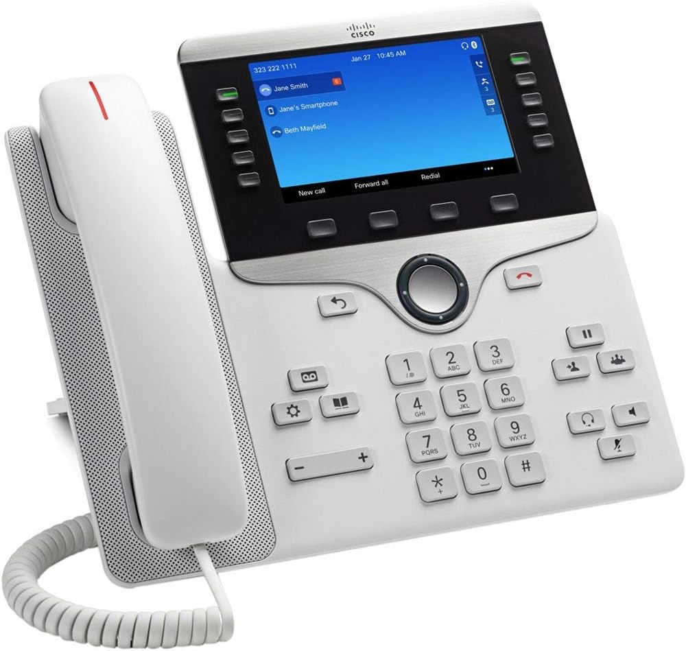 White Wall Mountable Desktop VoIP Phone J540