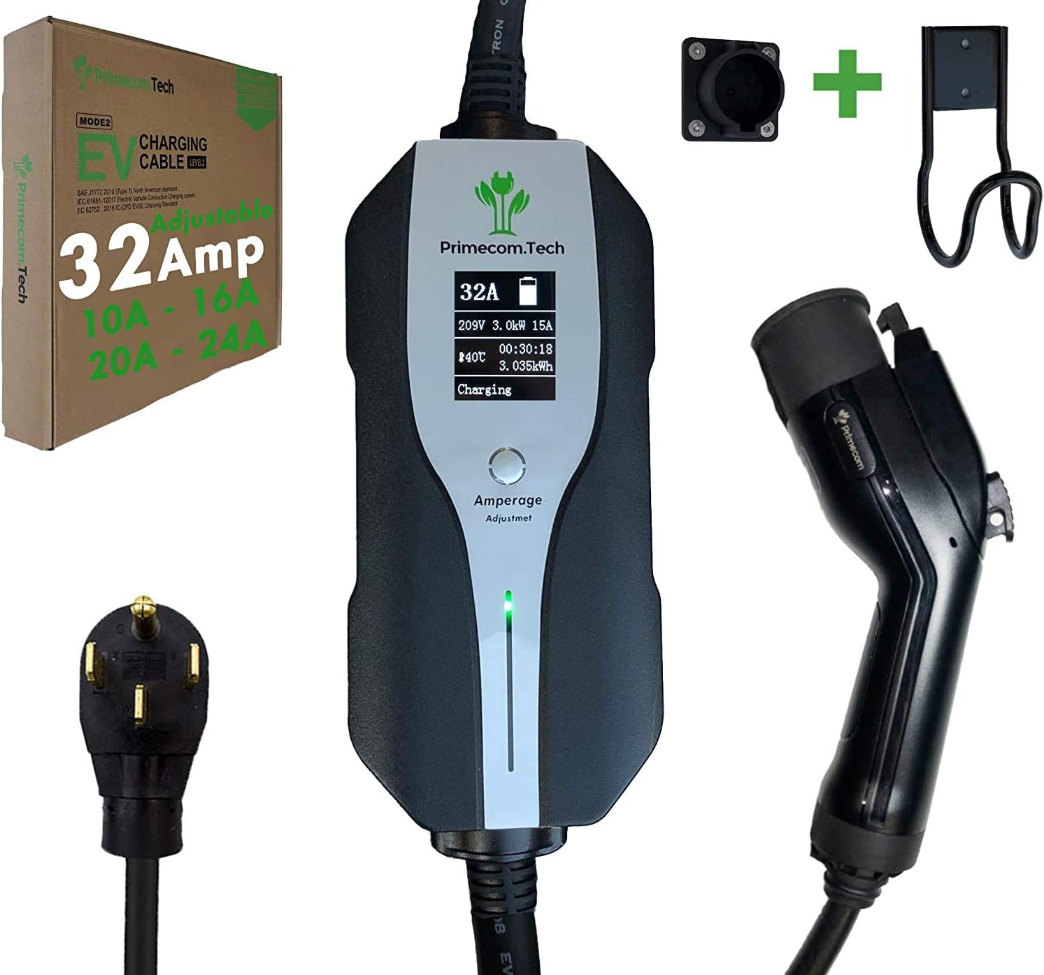 Level 2 Electric Vehicle Charger with 30 Ft Cable H89609
