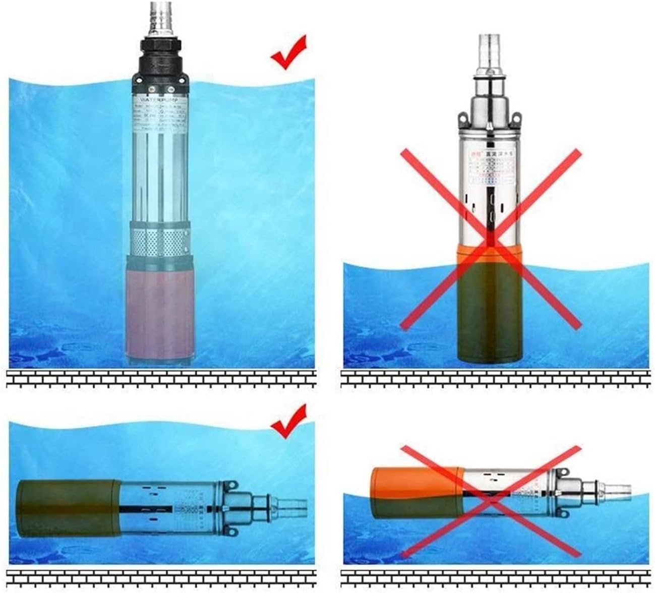 12V DC 250W Stainless Steel Submersible Water Pump 25m 4000L/H 1In Outlet A508693