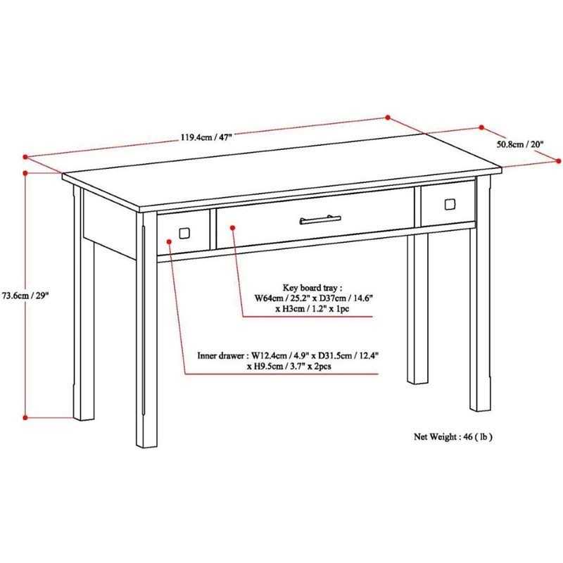 Solid Wood Writing Office Desk O2123