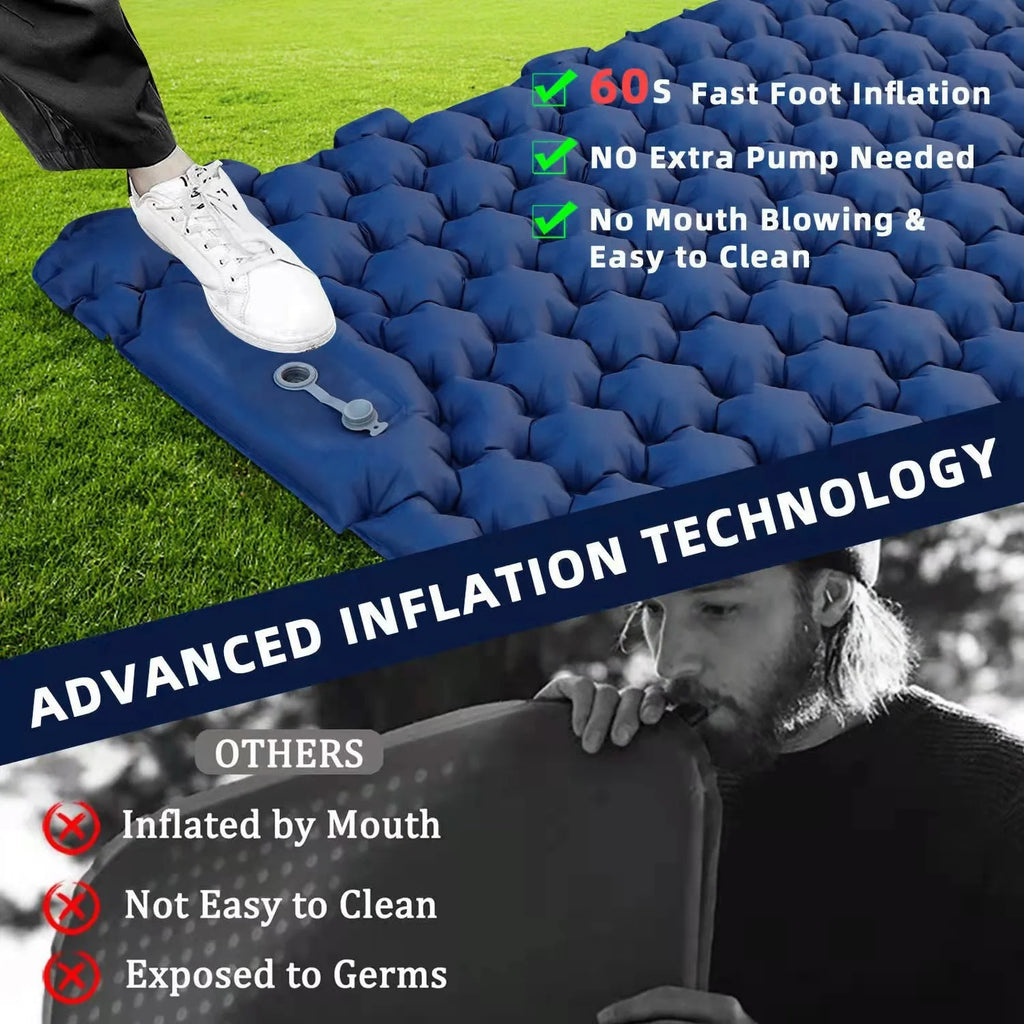 2 Person Waterproof Camping Mat with Air Pillow I782