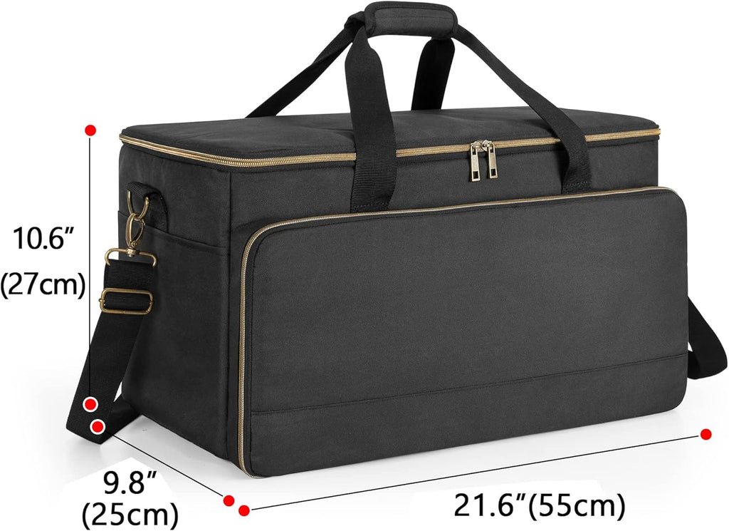 Large Travel DJ Cable File Bag with Inner Detachable Divider and Padded Compartment for 15.6” Laptop P82982