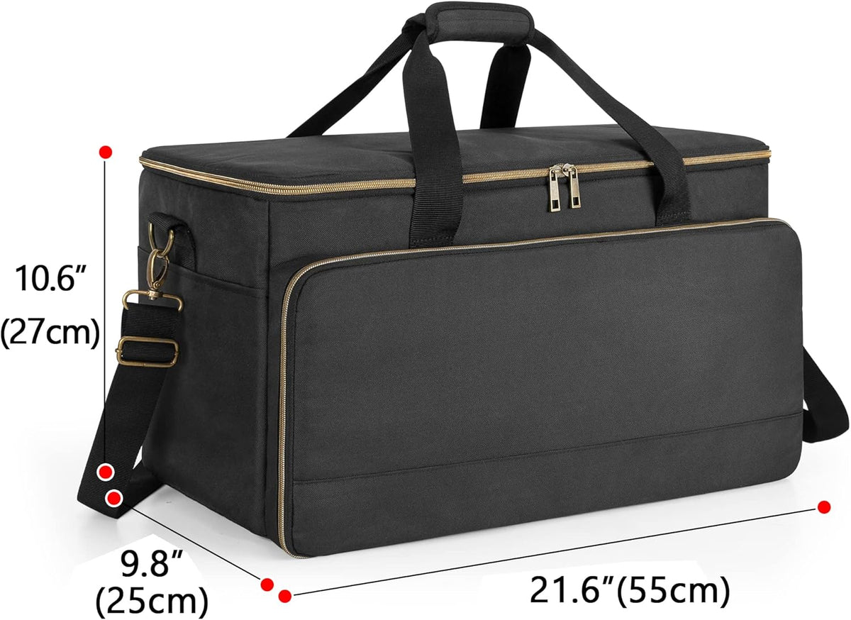 Large Travel DJ Cable File Bag with Inner Detachable Divider and Padded Compartment for 15.6” Laptop P82982
