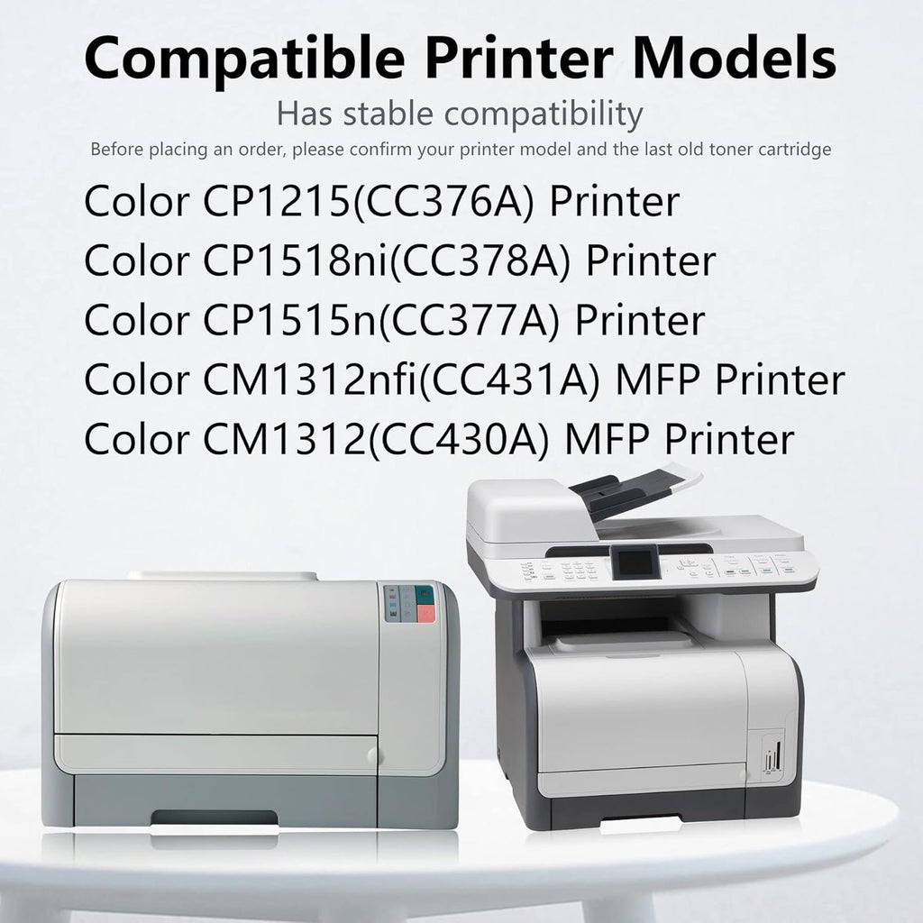 6 Pack Remanufactured Toner Cartridge for HP Color Printer V5373