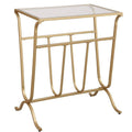 Gold Glass Top Accent Table S114