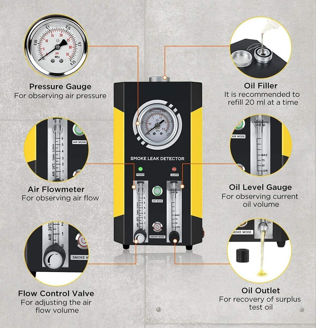 Car Smoke Machine EVAP Leak Tester with FlowMeter B497