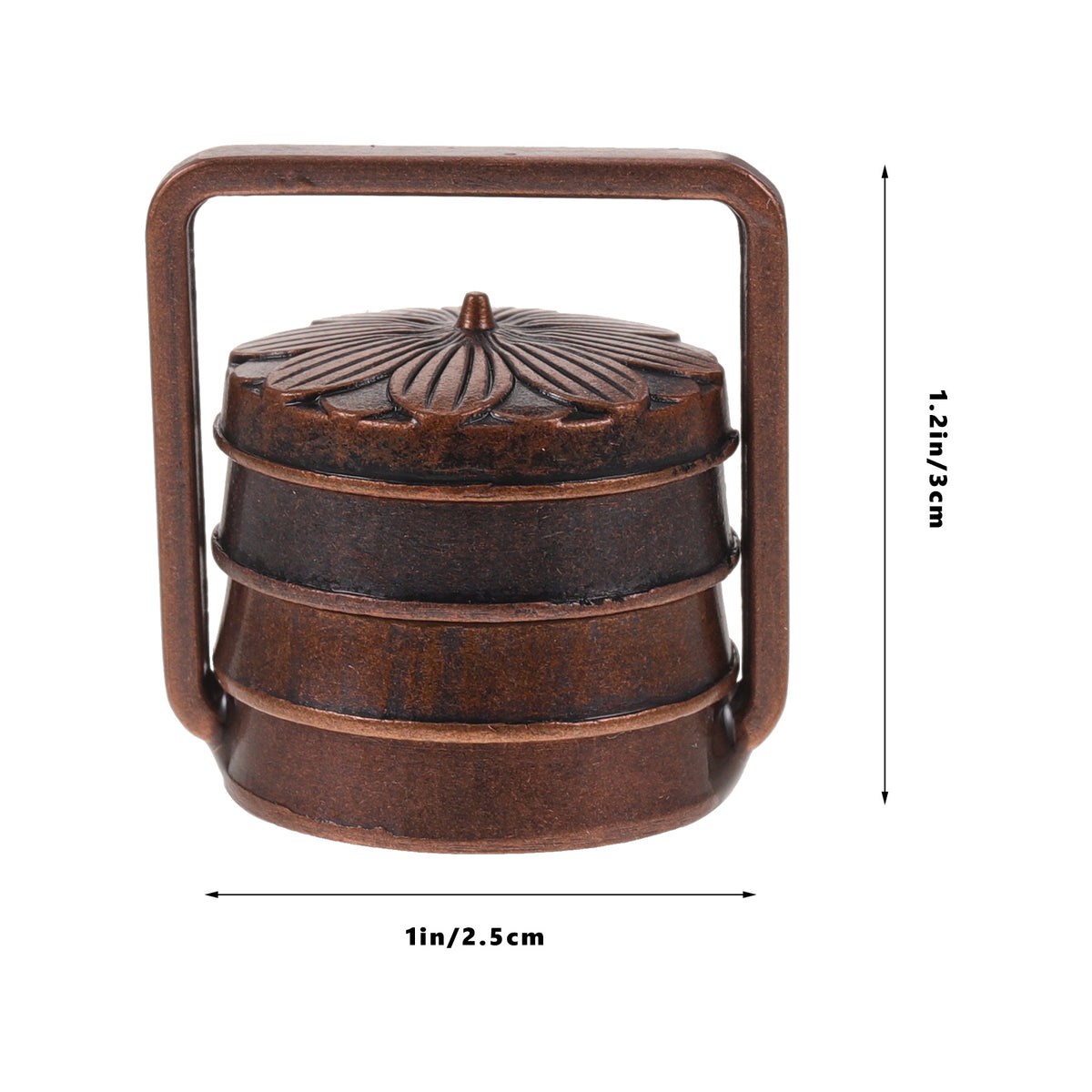 Miniature Metal Basket Doll House Decor U408