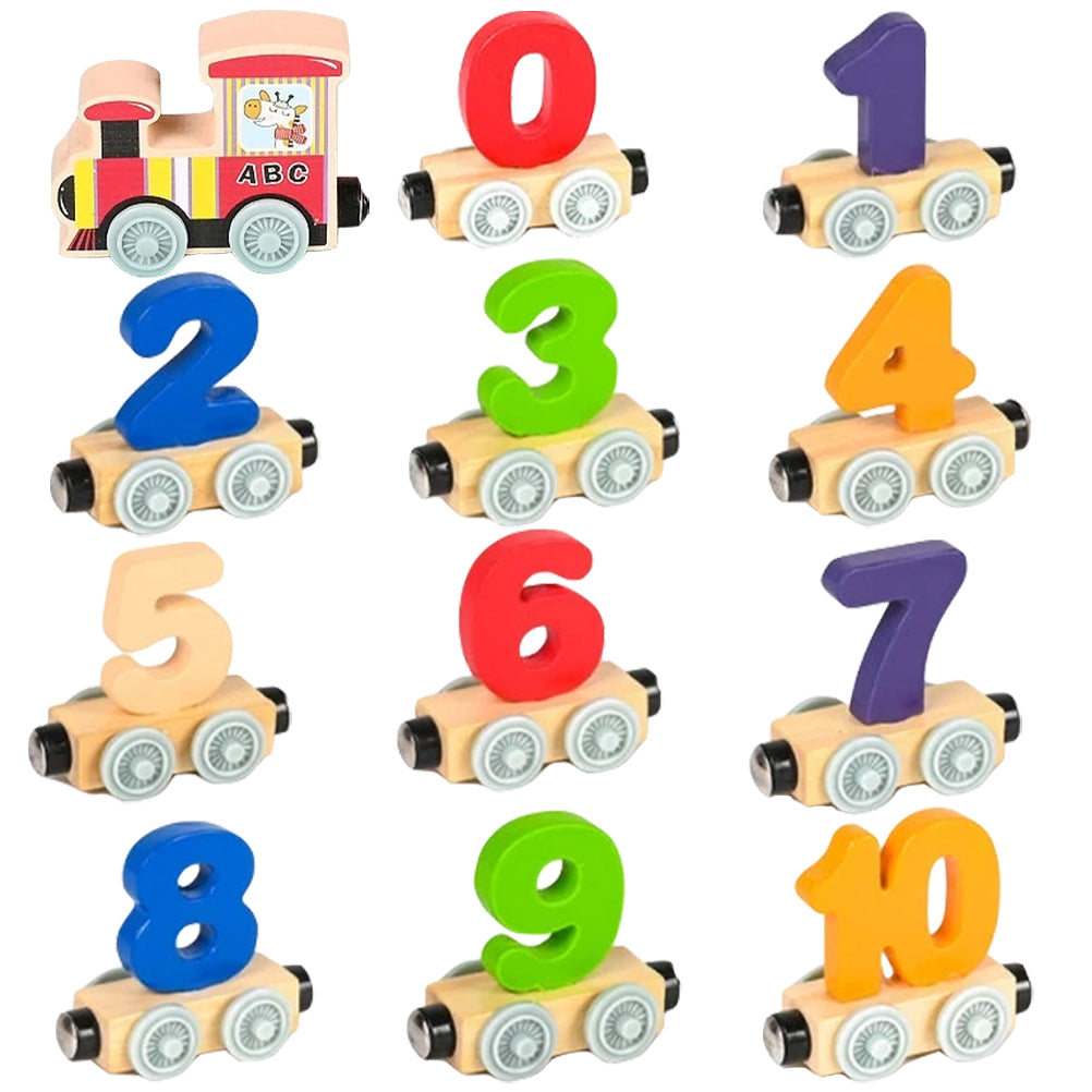 Wood Train Toy Magnetic Learning Toy Q64674