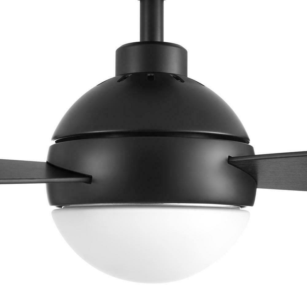 Matte Black LED Ceiling Fan with Light and Remote Control G39269