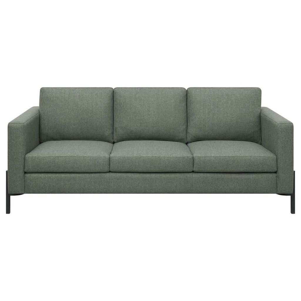 Sage Upholstered Fabric Sofa with Track Arms I3378