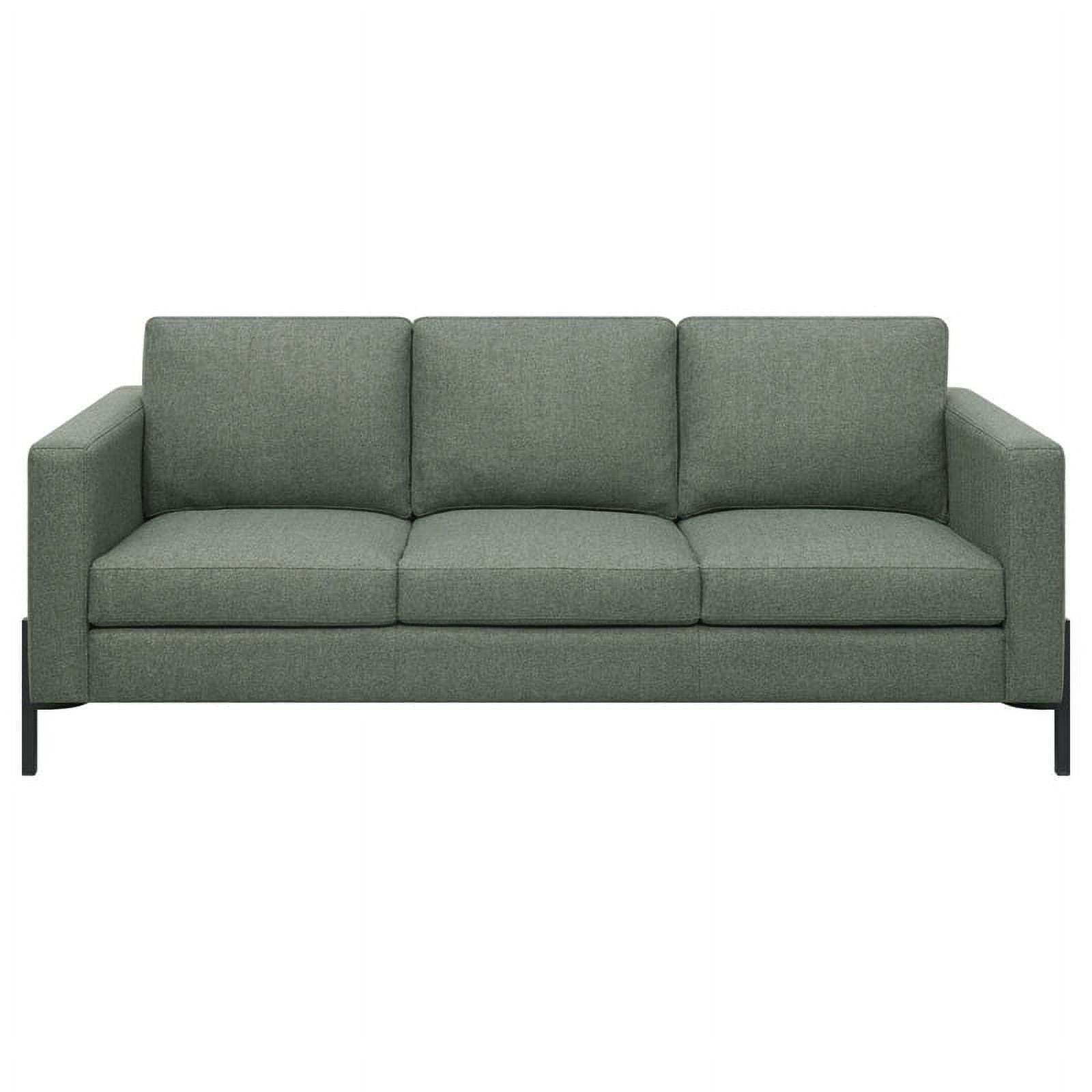 Sage Upholstered Fabric Sofa with Track Arms I3378
