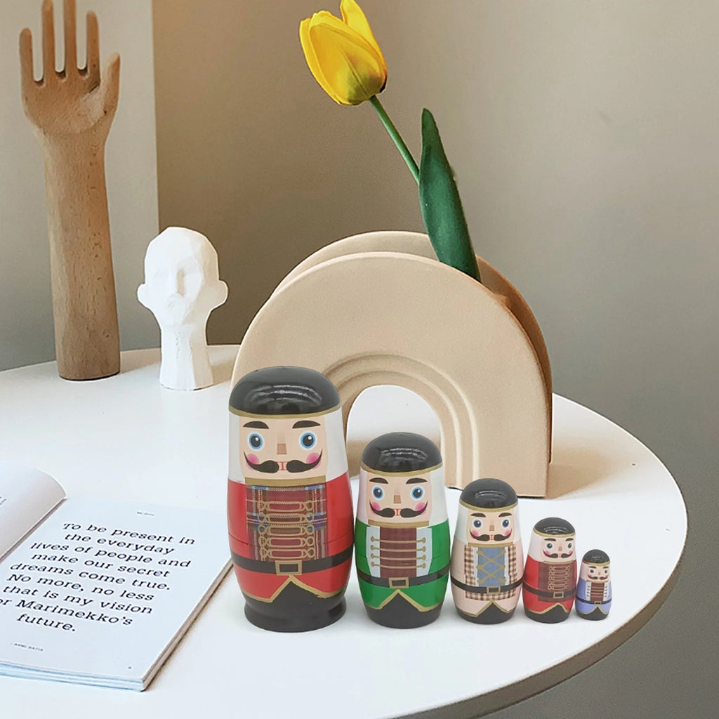 Walnut Soldier Nesting Doll Toy C4095