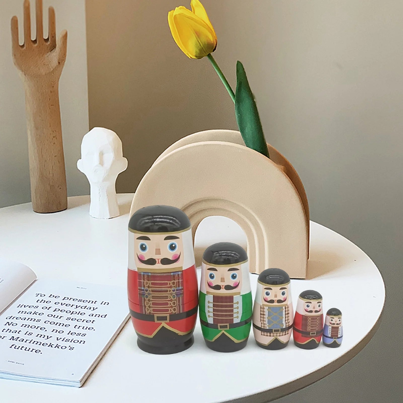 Walnut Soldier Nesting Doll Toy C4095