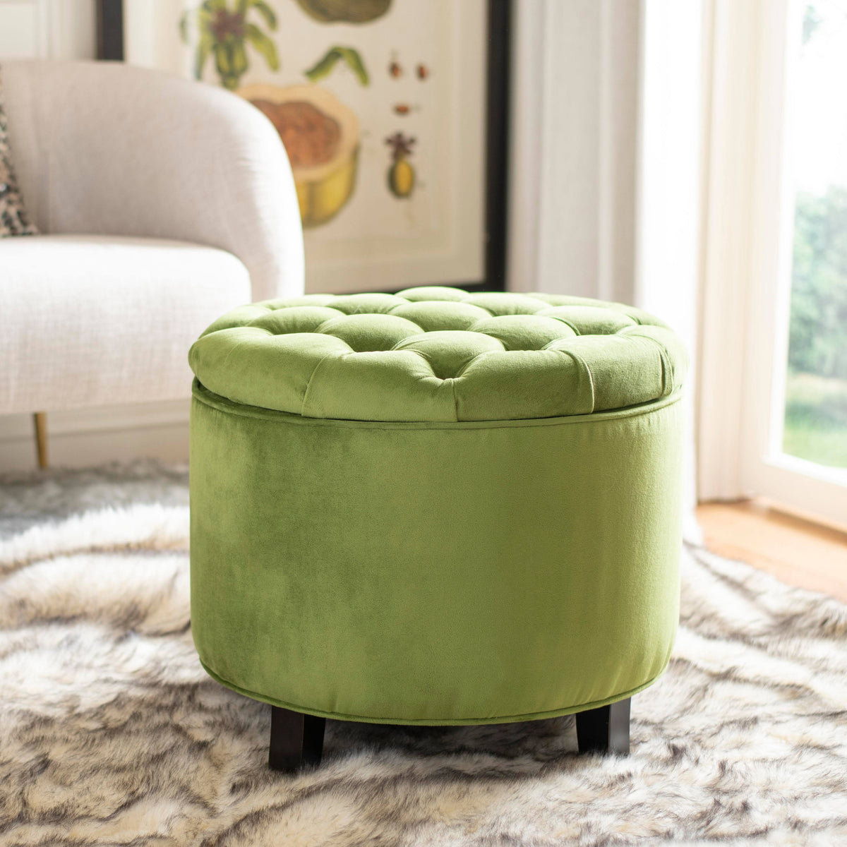 Tufted Storage Ottoman F90868