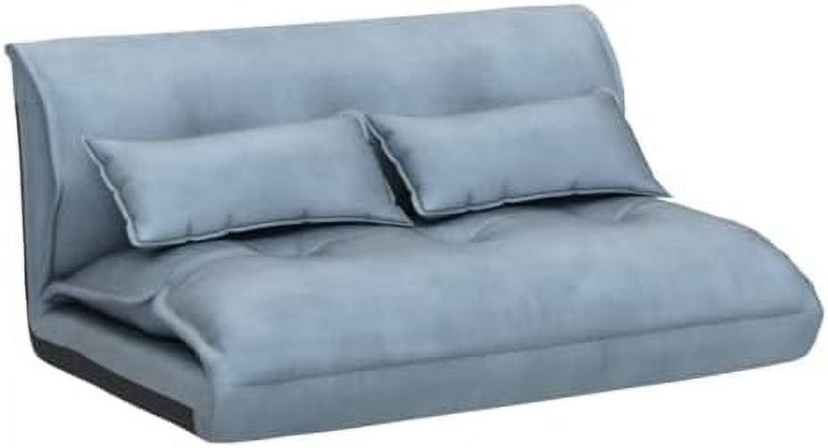 Blue Adjustable Floor Sofa Bed with 2 Pillows F18980