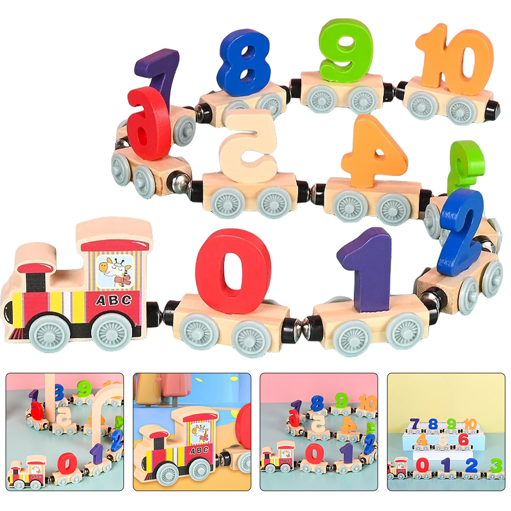Wood Train Toy Magnetic Learning Toy Q64674