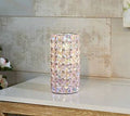 Pink Iridescent Glass Hurricane Y703